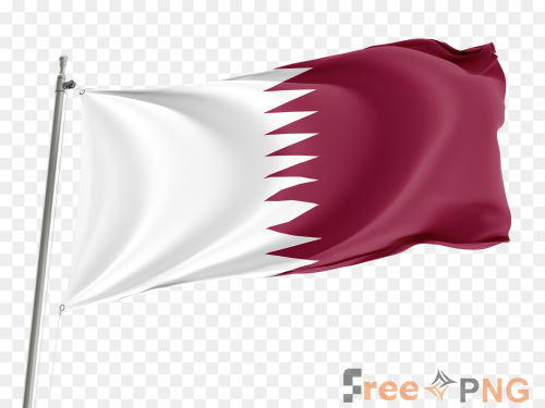 3D Qatar Flag Transparent PNG - Premium General element for professional editing and printing.