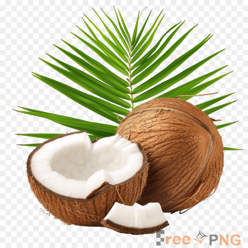 Coconut whole half and coconut Transparent PNG - Premium General element for professional editing and printing.