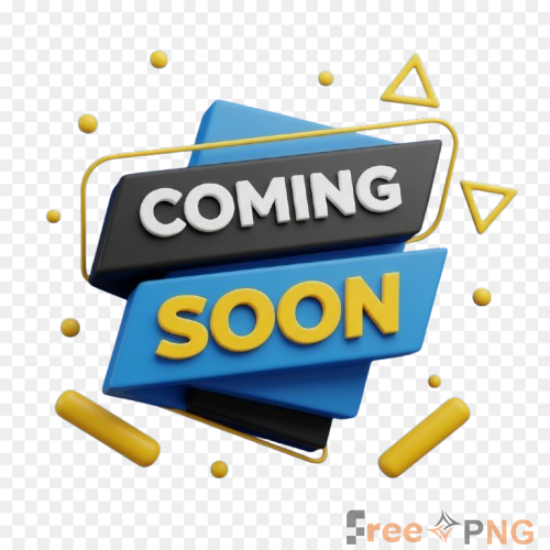 Coming soon Transparent PNG - Premium General element for professional editing and printing.