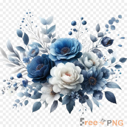 Flowers Blue Flower Transparent PNG - Premium General element for professional editing and printing.