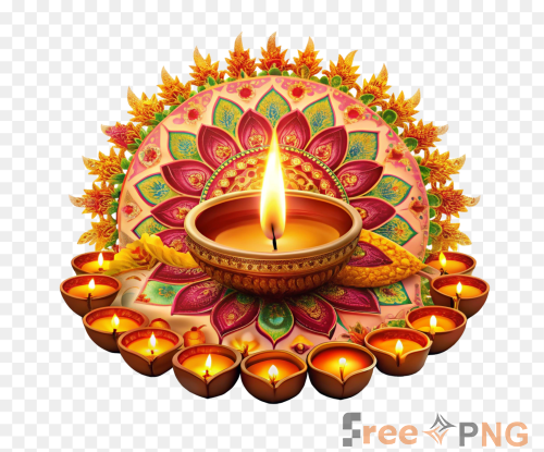 Happy Diwali Celebrate Diya Concept Transparent PNG - Premium General element for professional editing and printing.