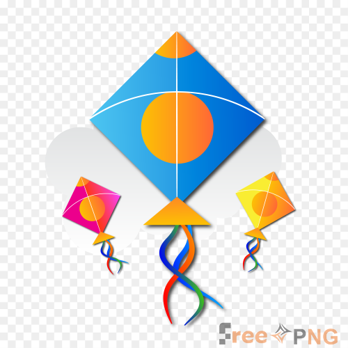 Happy Makar Sankranti Kites Transparent PNG - Premium General element for professional editing and printing.