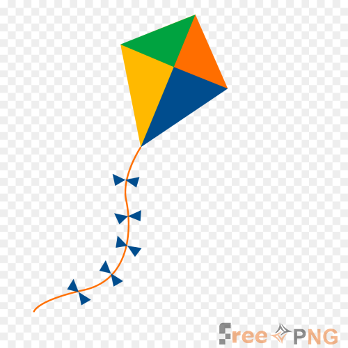 Kite With Bows Or Color Illustration, Kite Transparent PNG - Premium General element for professional editing and printing.