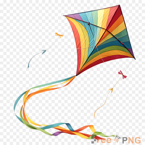 Single Happy Colorful Kite Flying In The Sky, Kite, Colorful Transparent PNG - Premium General element for professional editi