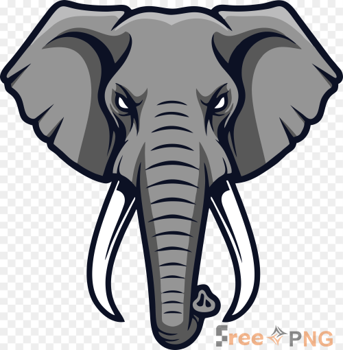 Titan Elephant mascot logo Transparent PNG - Premium General element for professional editing and printing.