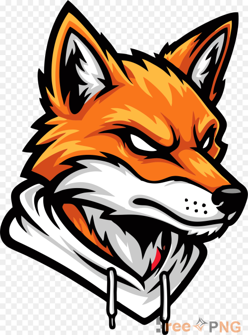 Urban Fox Mascot Logo Street Flame Gaming Design Transparent PNG - Premium General element for professional editing and print