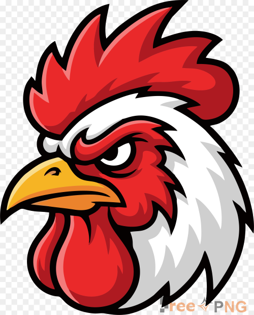 War Rooster mascot logo Transparent PNG - Premium General element for professional editing and printing.