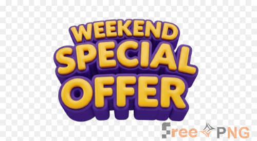 Weekend special offer Transparent PNG - Premium General element for professional editing and printing.