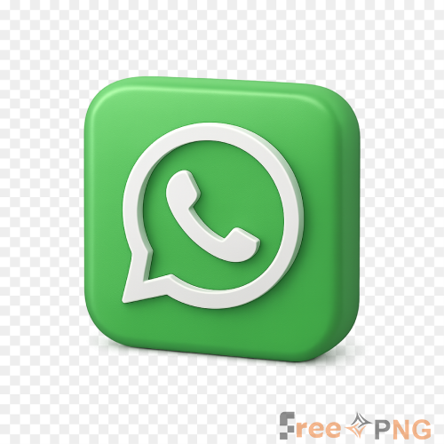 WhatsApp 3D Logo, Messaging App Icon Transparent PNG - Premium Logos element for professional editing and printing.