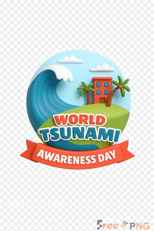 World Tsunami Awareness Day Transparent PNG - Premium General element for professional editing and printing.